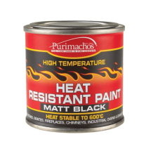 Everbuild 125ml Tin Matt Black Heat Resistant Paint